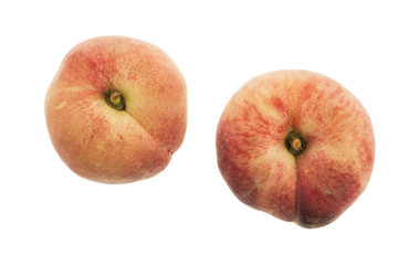 Flat Peaches Isolated