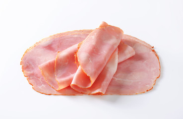 Baked ham slices