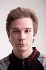 Naklejka premium very serious nice young man looking