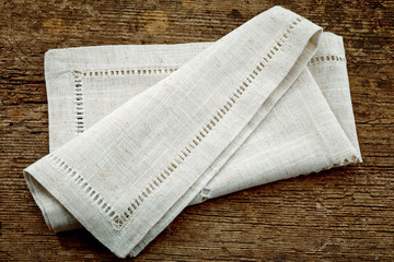 folded linen napkin