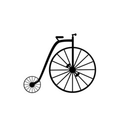 Fototapeta na wymiar Old bicycle silhouette