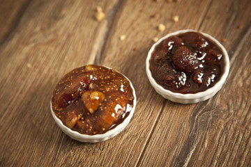 figs and strawberry jam