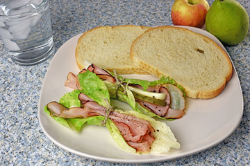 Elegant deli black forest ham sandwich wraps