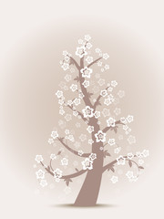 flower tree silhouette