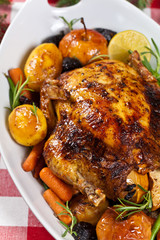 Baked chicken for Christmas dinner