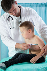 Fototapeta premium Boy with fever
