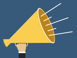 Hand Holding Megaphone