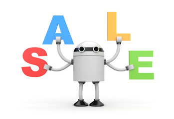 Robot with word sale