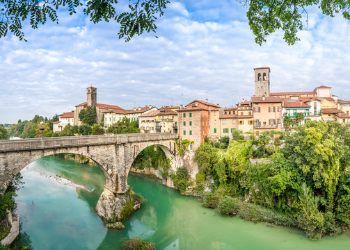 Cividale del Friuli with river and Devils bridge