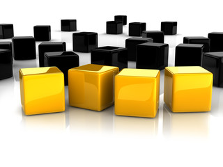 yellow cubes