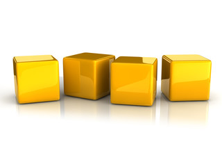 yellow cubes