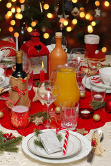 decorated christmas table