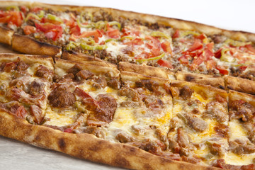 Turkish pide beef and cheese pita