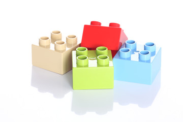 Plastic toy blocks