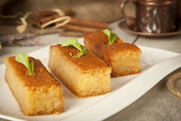 Ramadan Dessert sam tatlisi traditional Turkish sweet