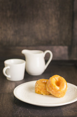 Spanish typical dessert in dark background