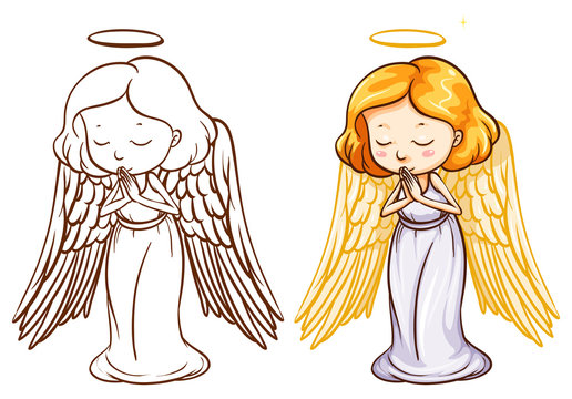 Two sketches of an angel