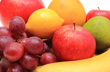Closeup of fresh natural fruits