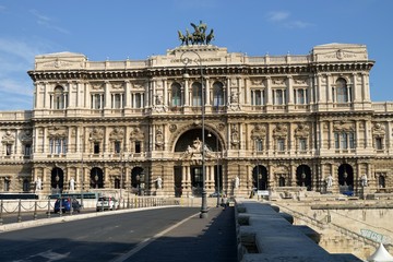 Fototapeta na wymiar La Corte di cassazione a Roma