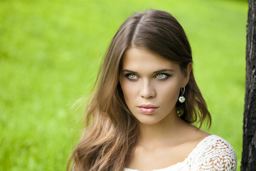 Naklejka premium Young beautiful woman