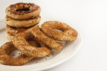 Turkish Bagel Simit with Sesame