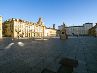View of  Piazza Castello Turin Piedmont Italy