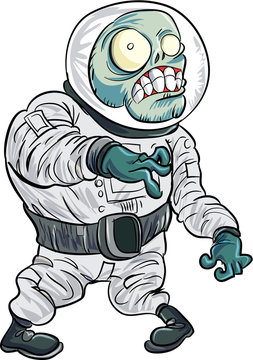 Cartoon zombie astronaut