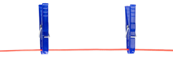 Wäscheleine mit Wäscheklammern