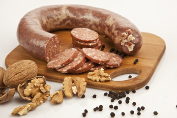 Fototapeta premium Sausage ( Turkish Sucuk ) isolated