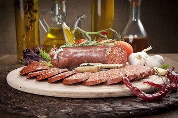 Sausage ( Turkish Sucuk ) concept photo