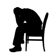 Vector silhouettes of man.