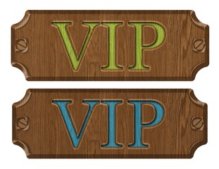 VIP label tag isolated on white background