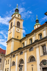 Fototapeta na wymiar Saint Nicholas Cathedral of Ljubljana, Slovenia