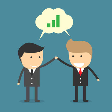 Collaboration of businessmen