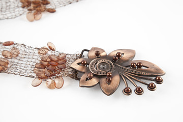 Naklejka premium Colorful metal and jewerly belt for woman