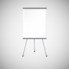 Blank flipchart or advertising stand.