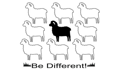 Sheeps in vector formats for T shirt design