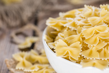 Farfalle in a bowl