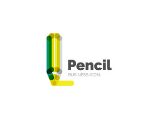 Line minimal design logo pencil