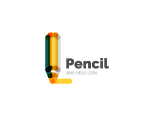 Line minimal design logo pencil