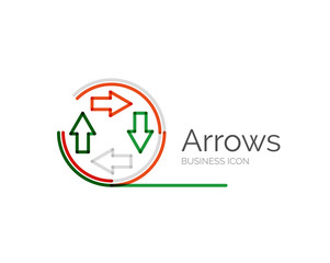 Line minimal design logo arrows