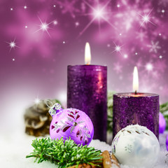 Weihnachtskerzen in Burgund