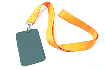 Blank ID card tag isolated on white