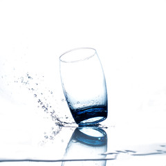 water glass spalshing