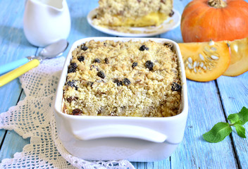 Cottage cheese and pumpkin casserole.