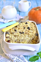 Cottage cheese and pumpkin casserole.