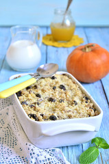 Cottage cheese and pumpkin casserole.