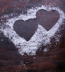 Christmas Heart with snow 