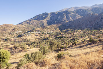 Fototapeta na wymiar At the foot of the Ida mountain range on Creta
