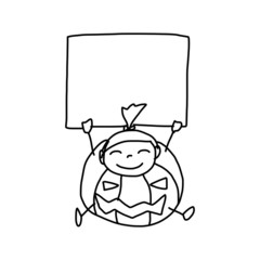 hand drawing abstract cartoon halloween